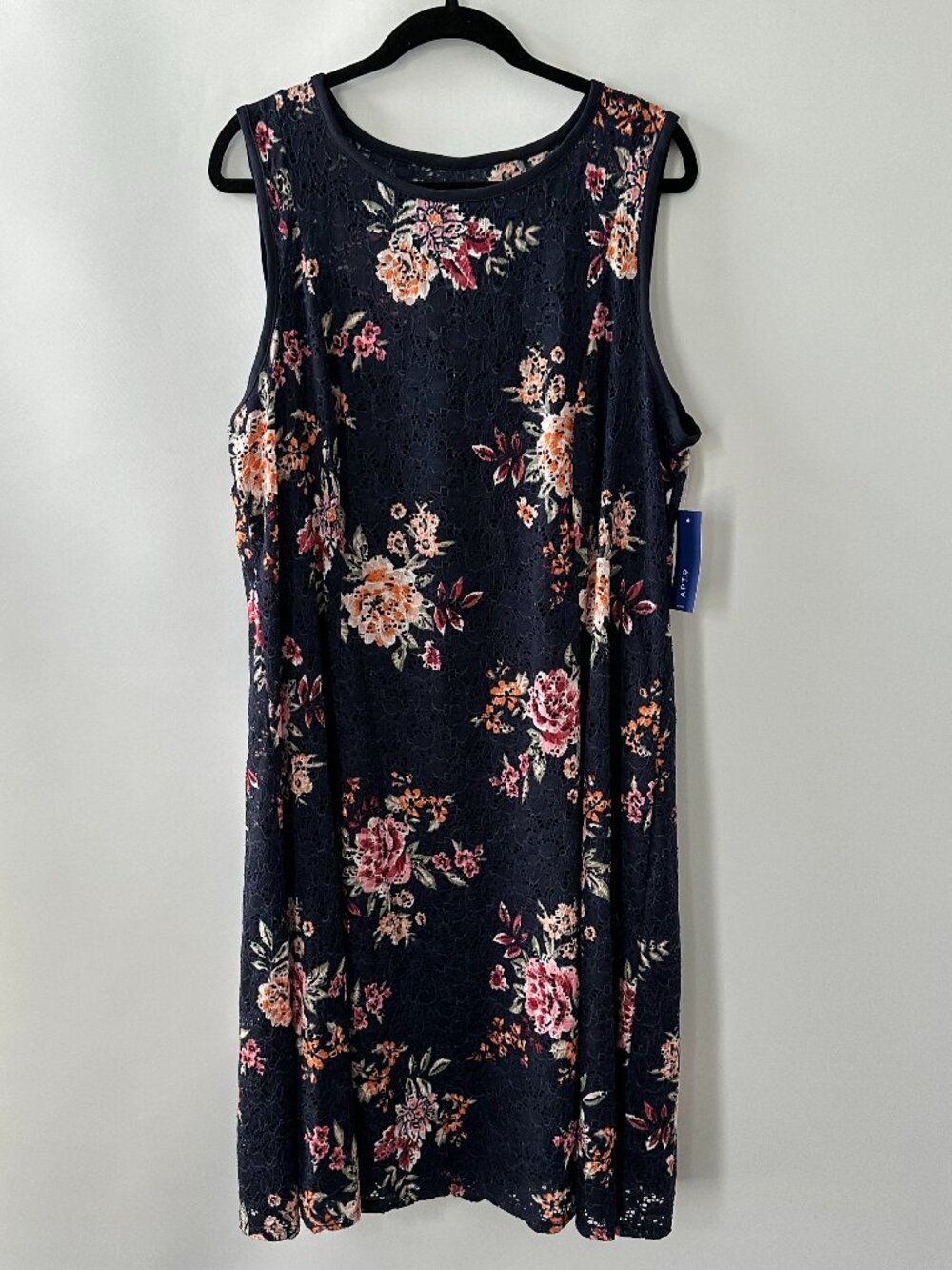Apt. 9 Navy Floral Sleeveless Lined Midi Dress *NWT*